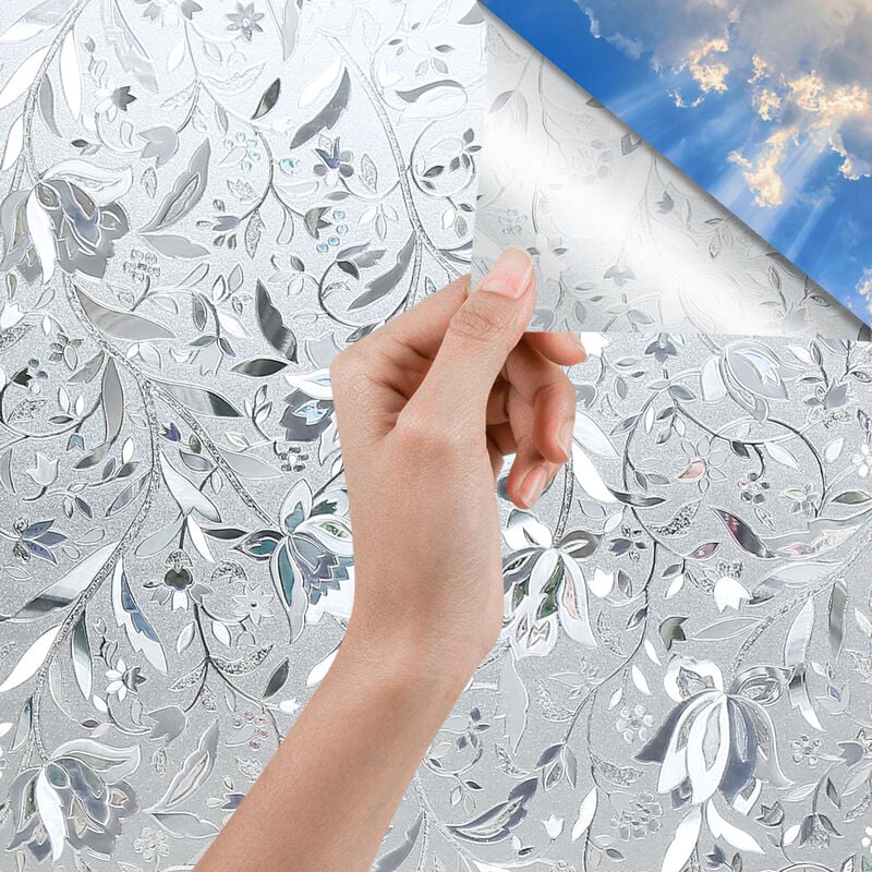 foto del prodotto hengda anti ultravioletto film finestra 90x200cm 3d film elettrostatico adesivo libero vetro sigillante domestico fiori decorativi della