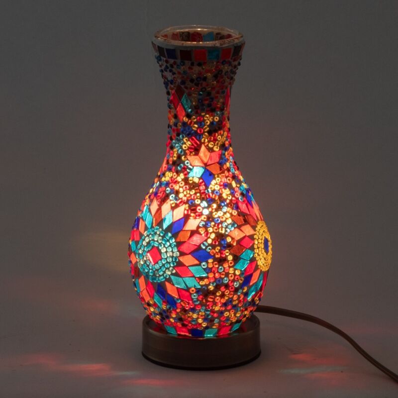 foto del prodotto lampada a mosaico indiana blu decorazione esotica per la tua casa
