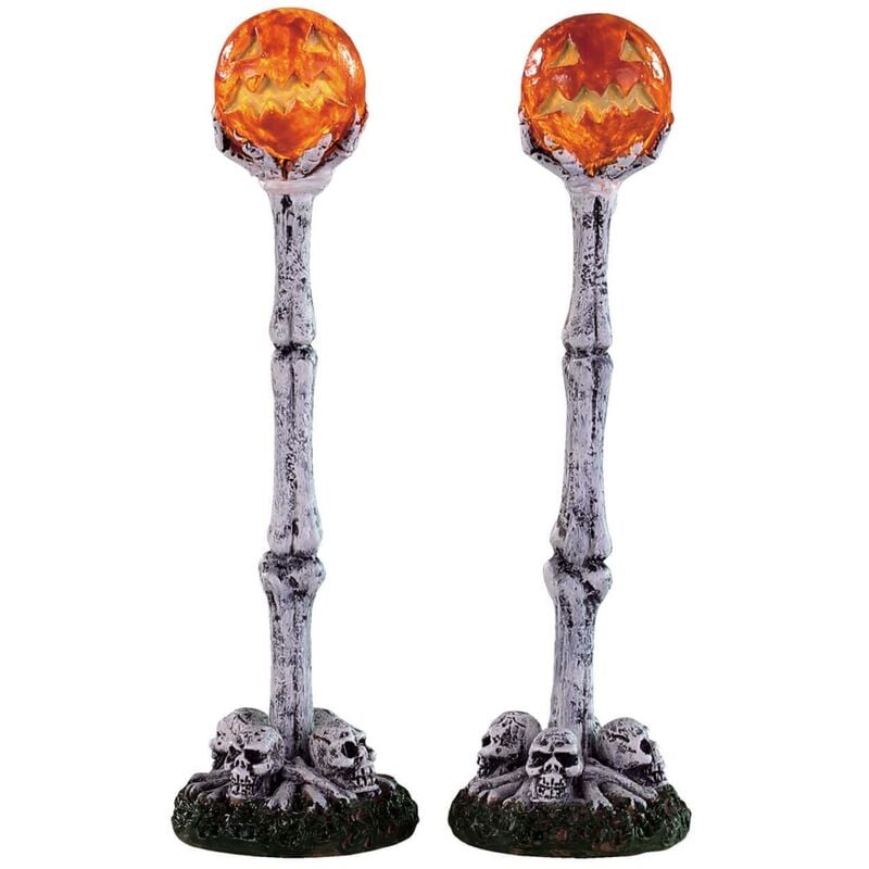 immagine 0 del prodotto lanterna illuminata con teschi lighted lantern bone post 94490