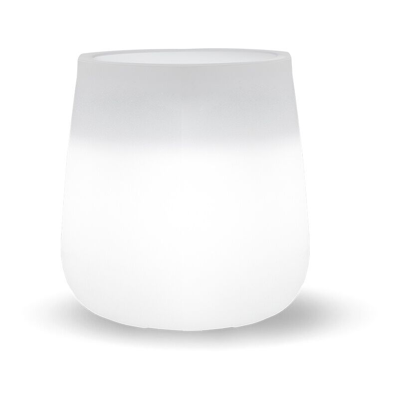 immagine 0 del prodotto moovere camelia 40 fioriera rotonda con luce per piante e fiori molto resistente. carica solare e batteria ricaricabile. luce rgb e realizzata in