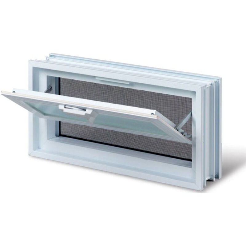 foto del prodotto glassblocks finestra di ventilazione per vetrocemento 38x19 cm, bianco gbmr3819 