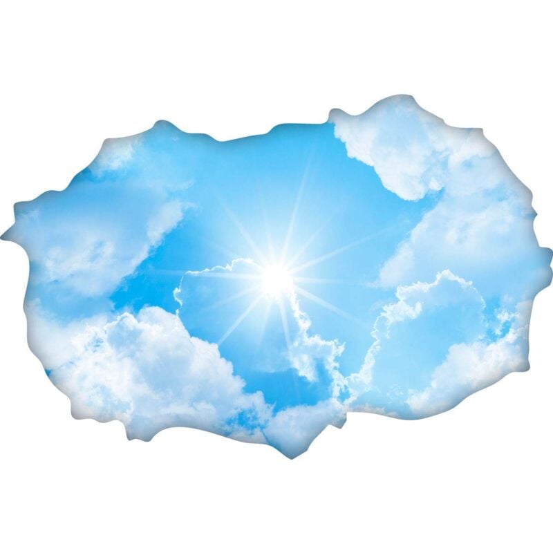 foto del prodotto adesivo effetto 3d stickers cielo e sole decorazione murale camere e soggiorni 60 x 90 cm