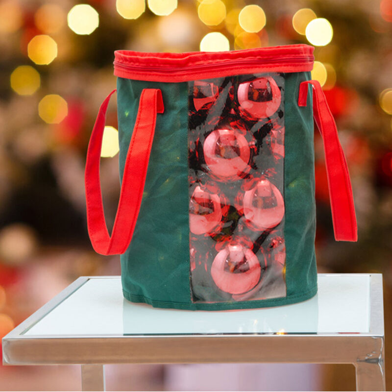 foto del prodotto borsa trasporto porta luci e palle natalizie portatutto di natale per decorazioni