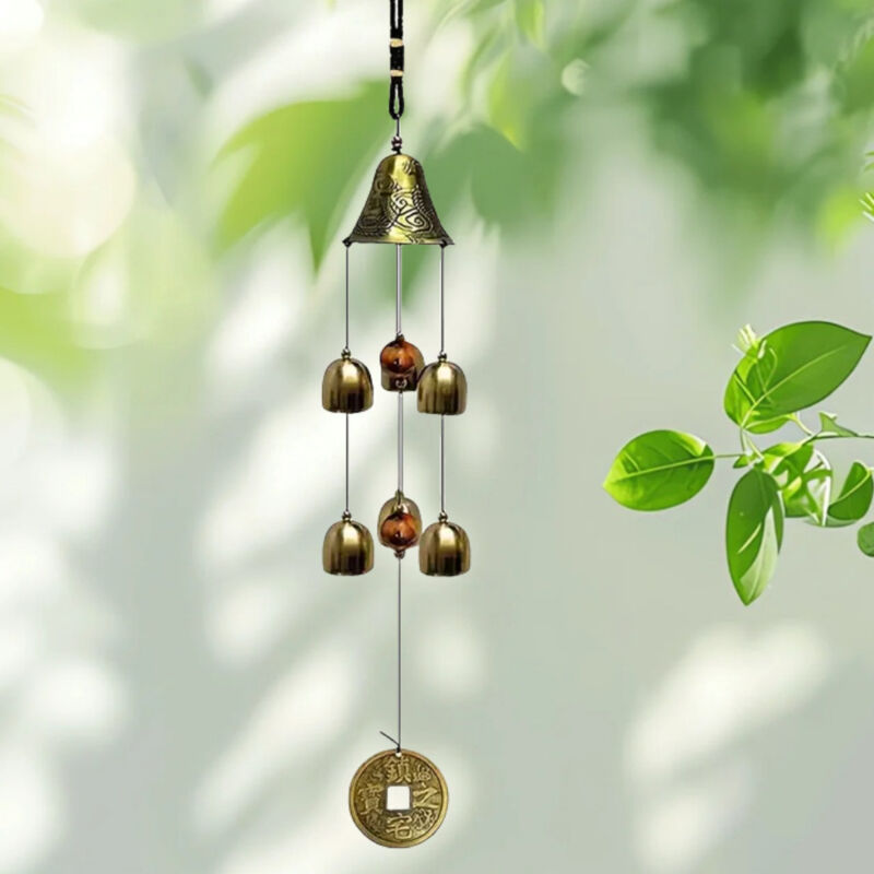 foto del prodotto linjou fortunato vento campane feng shui per buona fortuna casa giardino patio appeso decorazione regalo