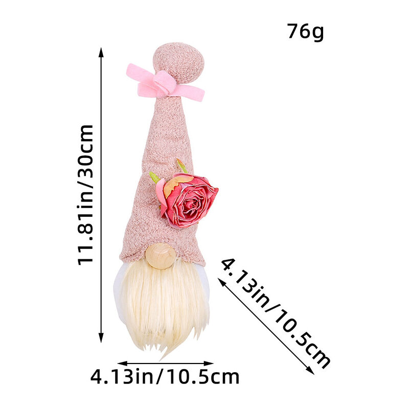 foto del prodotto linjou rosa decorazioni per gnomi alla lavanda, decorazioni per gnomi viola, peluche fatti a mano, svedese, fattoria dei nani, bambola carina