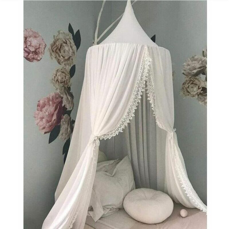 foto del prodotto fortuneville baldacchino per letto per bambini, decorazione per la camera dei bambini a forma di cupola, cotone, zanzariera, tende da gioco per