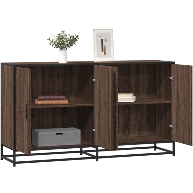 foto del prodotto vidaxl credenza rovere marrone 134x35x76 cm in truciolato
