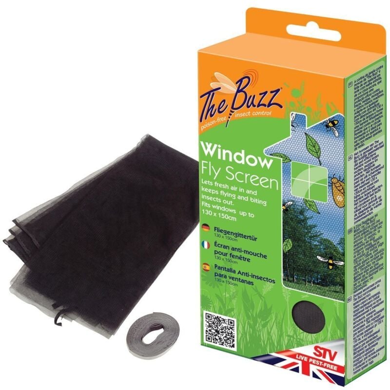 foto del prodotto marcrist stv la zanzariera buzz window efficace, lavabile barriera a rete, protegge le finestre a cerniera da insetti e mosche, adatta a finestre
