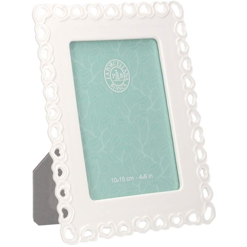 foto del prodotto la porcellana bianca valentino portafoto rettangolare traforato per foto 10x15 cm in gift box