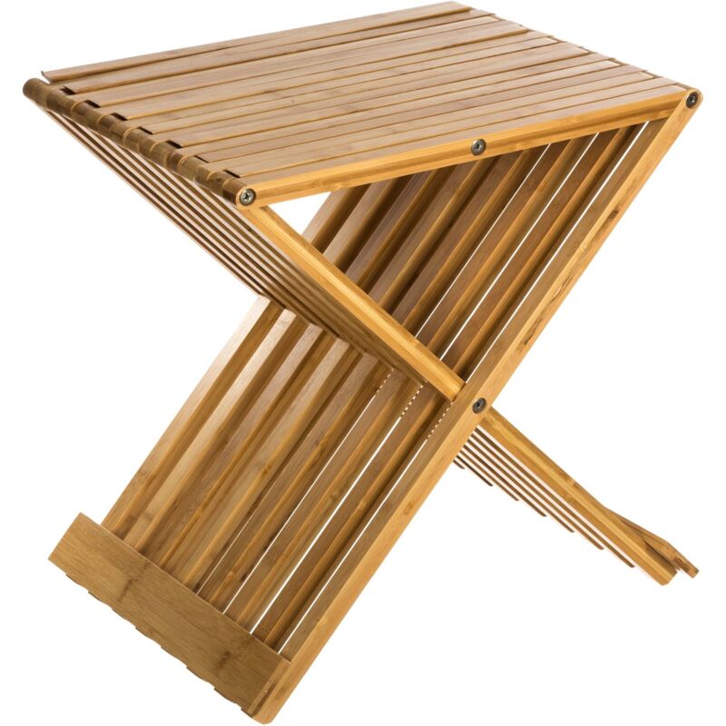 foto del prodotto well home chair sgabello pieghevole in bamb 40x32x45cm
