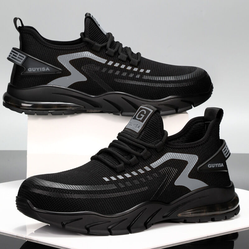 foto del prodotto rapanda scarpe da ginnastica da uomo con punta in acciaio scarpe da lavoro antinfortunistiche leggere costruzione industriale scarpe da ginnastica