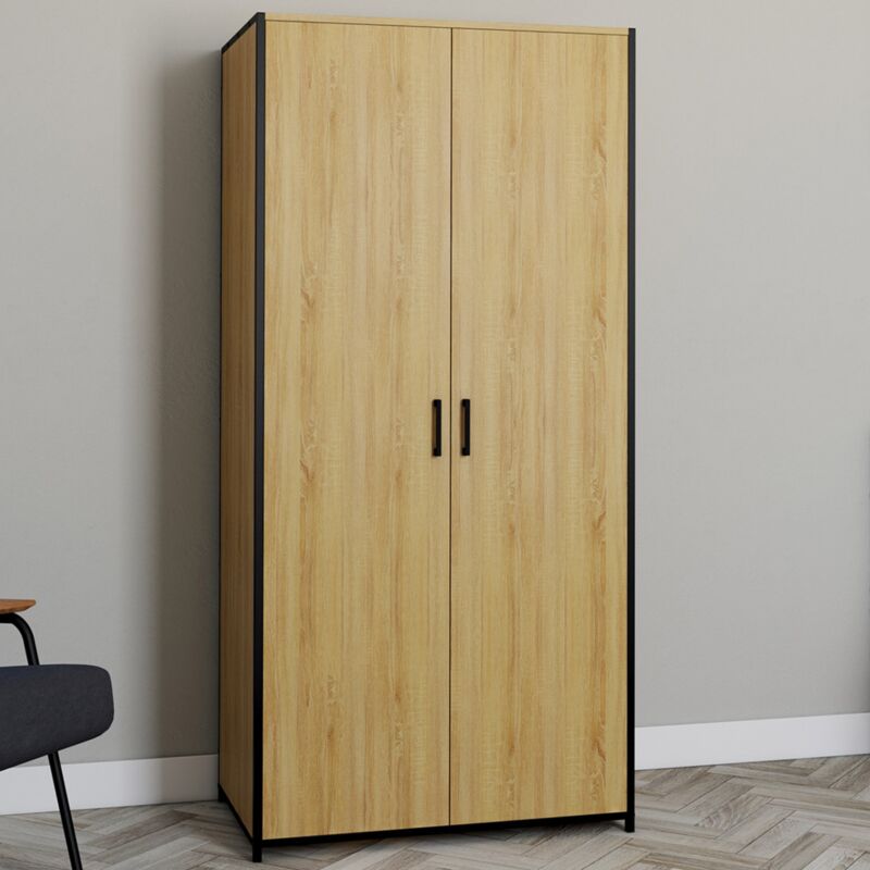 foto del prodotto armario de 2 puertas detroit 80 cm con estantes de m xima capacidad