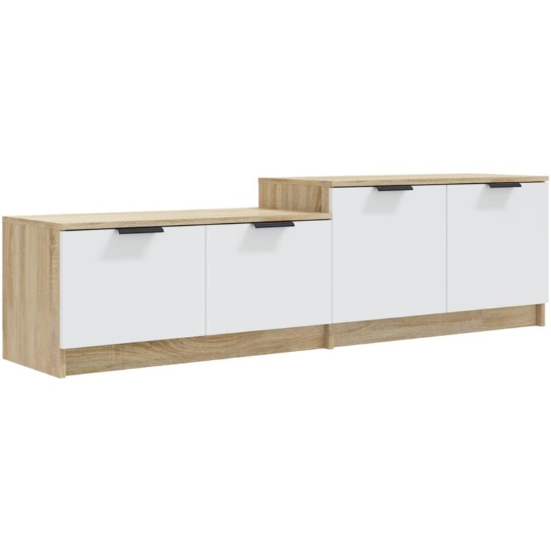 foto del prodotto mobile tv bianco rovere sonoma 158,5x36x45 cm legno multistrato vidaxl