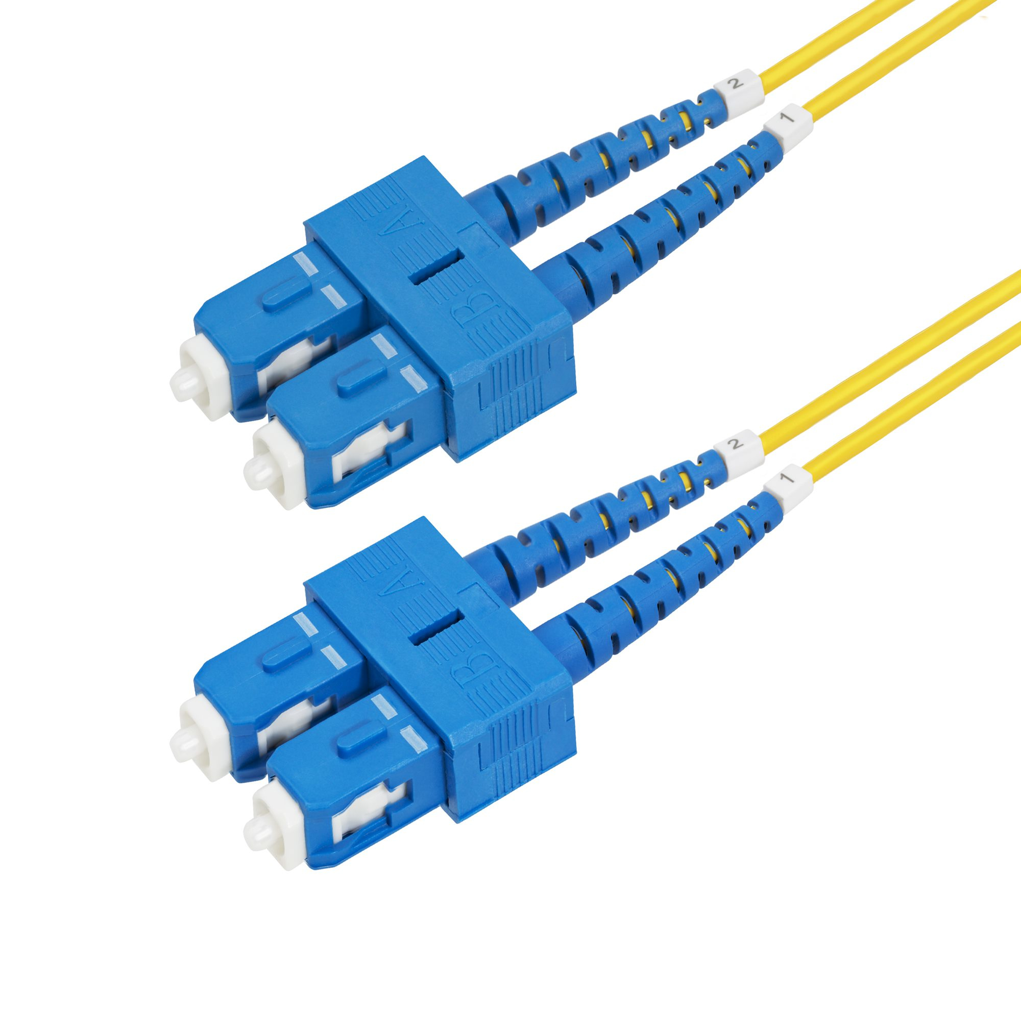 immagine 0 del prodotto startech.com cavo in fibra ottica duplex monomodale os2 da sc a sc upc da 10 m, 9 125 m, 40g 100g, insensibile alla piegatura, bassa perdita di inserzione, cavo patch in fibra lszh