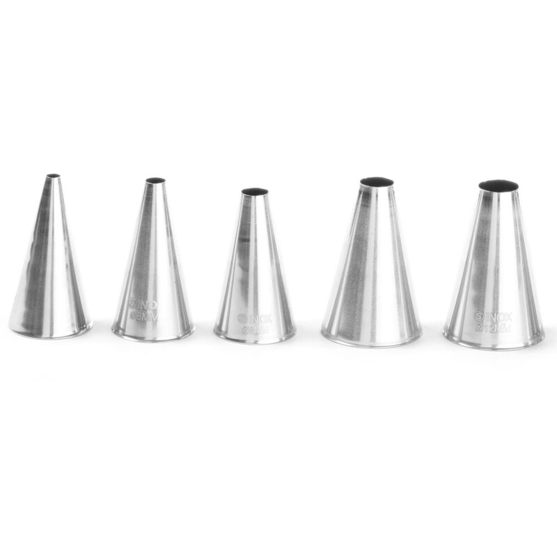 foto del prodotto punte per coni per sac poche per decorare, acciaio 2 10mm, 5 pz hendi 551691