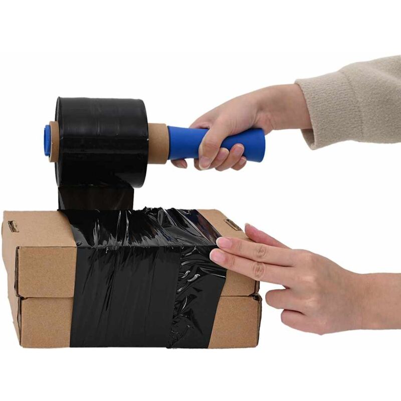foto del prodotto vidaxl film estensibili 50 pz nero 23 m 10 cm x 150 m