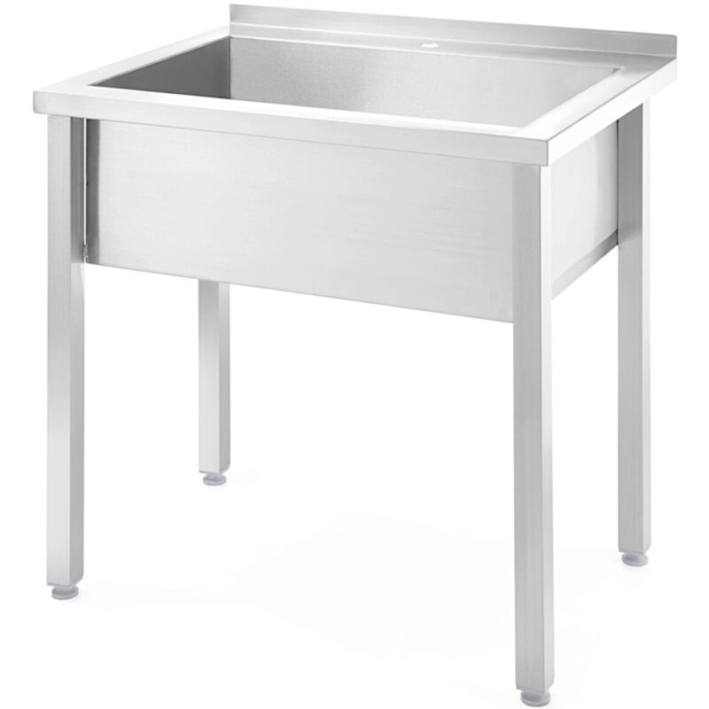 foto del prodotto lavello per piscina per catering saldato a una vasca budget line steel 800 x 600 x 850 cm hendi 816707