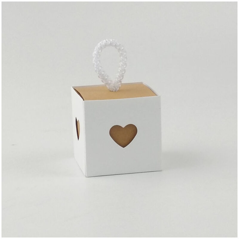 foto del prodotto linjou bianca giallo scatola di imballaggio regalo, 50 pezzi scatola regalo di nozze, scatola regalo di cartone, scatola regalo vuota, mini scatola