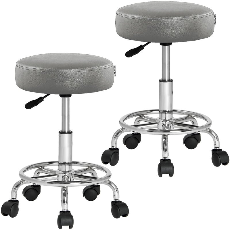 foto del prodotto casaria sgabello da ufficio seduta girevole a 360 morbida 10 cm altezza regolabile 51 65 cm sedia home office sedia per centro estetico