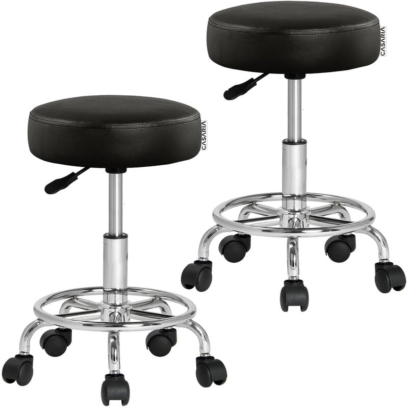 foto del prodotto casaria sgabello da ufficio seduta girevole a 360 morbida 10 cm altezza regolabile 51 65 cm sedia home office sedia per centro estetico