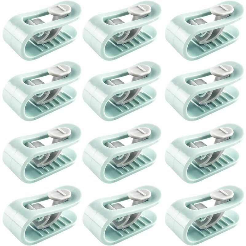 foto del prodotto 12 pezzi clip per copripiumino, clip per copripiumino, clip per lenzuolo, clip antiscivolo senza ago, accessori per la biancheria da letto verde 