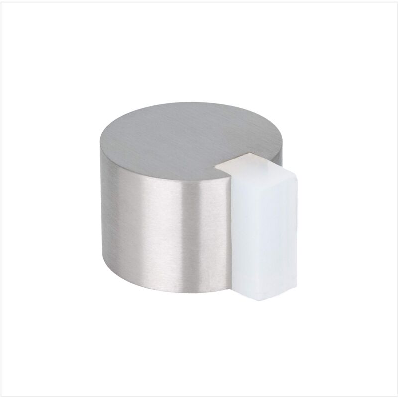 foto del prodotto evi herrajes fermaporta adesivo 28 x 19 mm gomma bianca rond acciaio inox finitura opaca ottima adesione 100 funzionale
