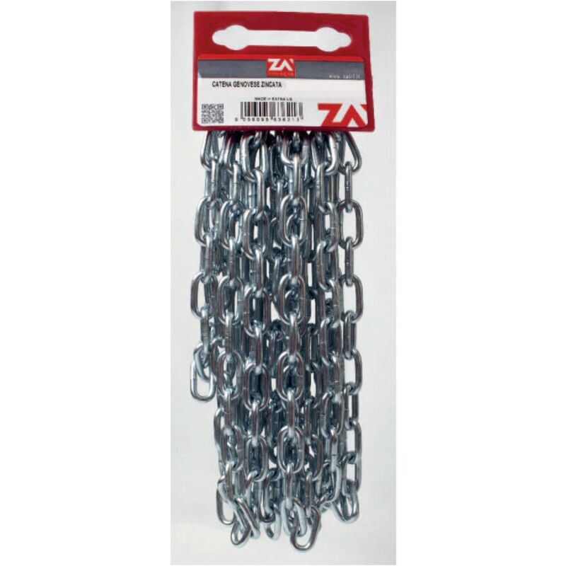 foto del prodotto catena genovese zincata pretagliata 1,6mm n 10 2,5 m