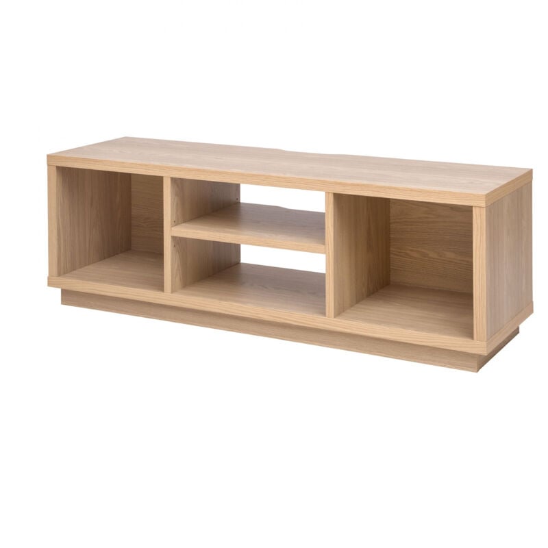 foto del prodotto iris ohyama porta tv mobile tv tv supporto in legno porta tv con ripiani aperti porta tv per tv da 55 pollici, legno massello, ufficio, soggiorno