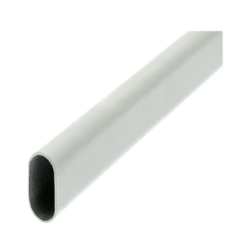 foto del prodotto tubo per armadio ovale, 30x15mm, lunghezza 150cm, bianco