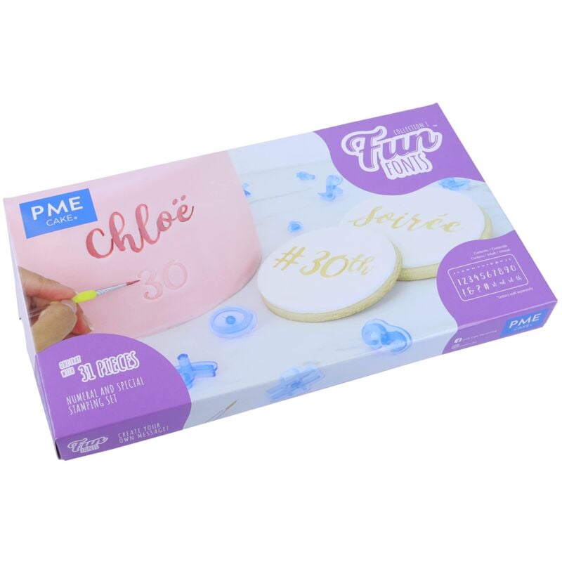 immagine 0 del prodotto pme set of 31, collection 1 fun fonts numbers and special characters set di 31 pezzi, collezione 1