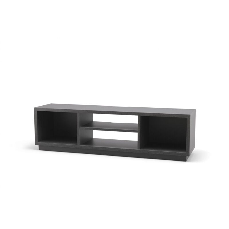 foto del prodotto iris ohyama porta tv mobile tv tv supporto in legno porta tv con ripiani aperti porta tv per tv da 65 pollici, legno massello, ufficio, soggiorno