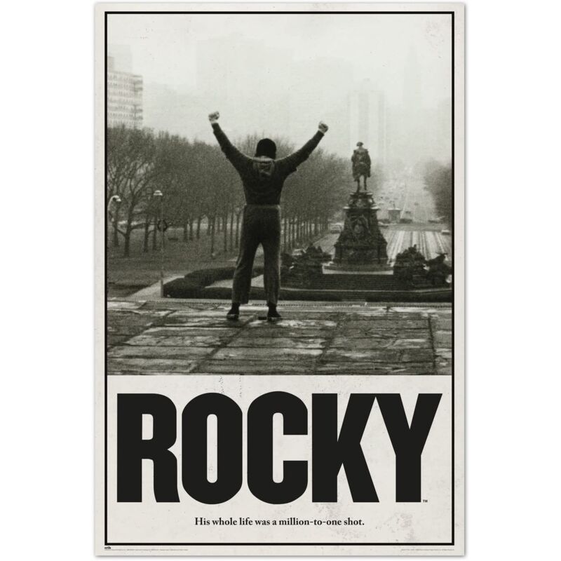 foto del prodotto grupo erik poster rocky balboa rocky film poster da parete rocky, 61 x 91,5 cm, poster da muro con carta lucida e incorniciabile, decorazione