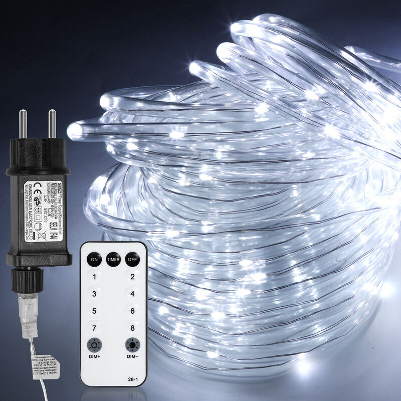 foto del prodotto hengda 10 metri led tube light. led indoor e outdoor tube light per giardino. natale. matrimonio. festa. soggiorno. striscia di luce led ip65. bianco