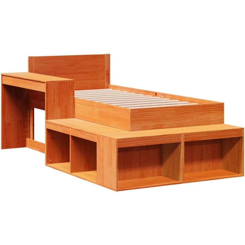 foto del prodotto vidaxl letto senza materasso marrone cera 90x200 cm legno di pino