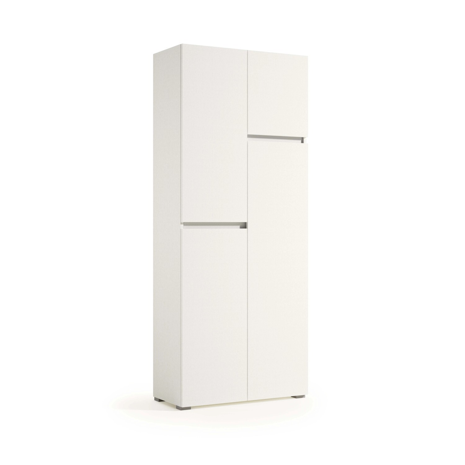 foto del prodotto 3c mobile multiuso con 4 ante maniglia a gola portascope interno bianco