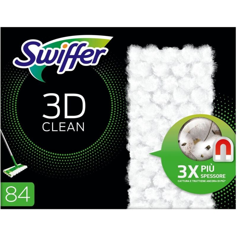 foto del prodotto 3d panni catturapolvere ricariche 84 pezzi, trattiene e blocca pi polvere, sporco e capelli di una scopa tradizionale swiffer