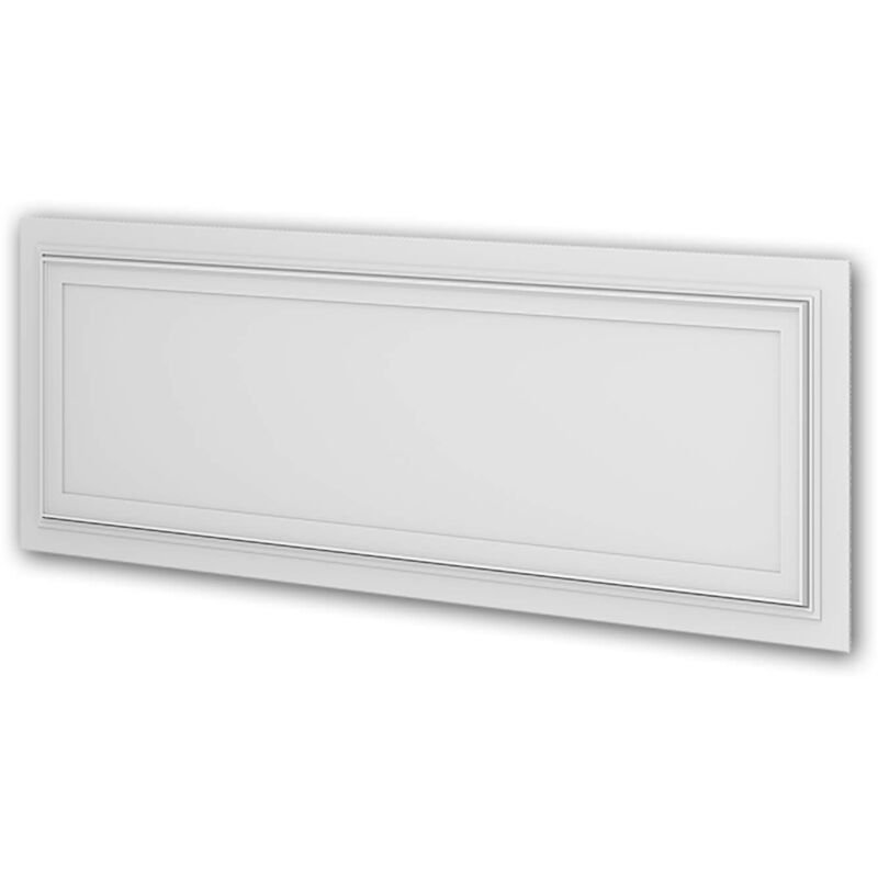 foto del prodotto 3d rivestimento murale profhome 159819 pannellatura pannello acustico pannello porta elemento decorativo stile neoclassico bianco 0,75 m2