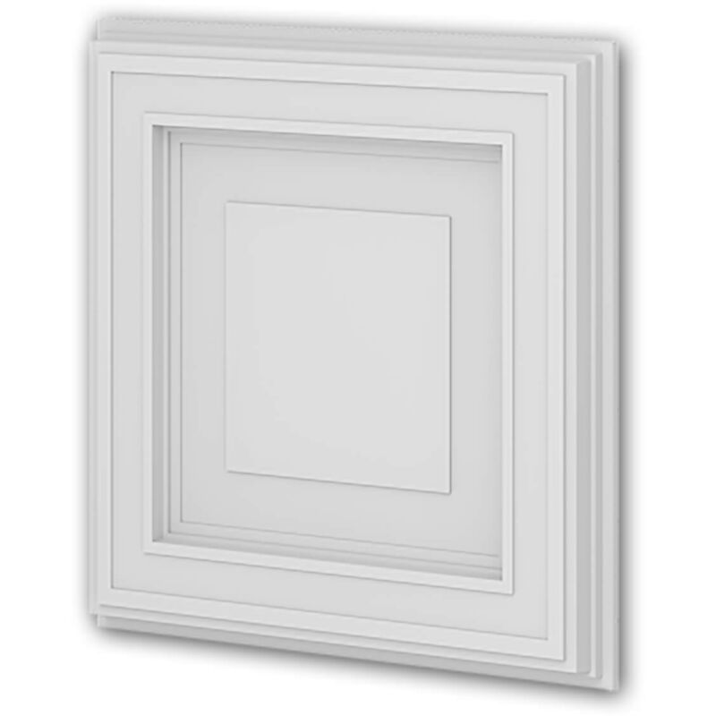 foto del prodotto 3d rivestimento murale profhome 159820 pannellatura pannello da soffitto pannello porta pannello acustico stile neoclassico bianco 0,25 m2