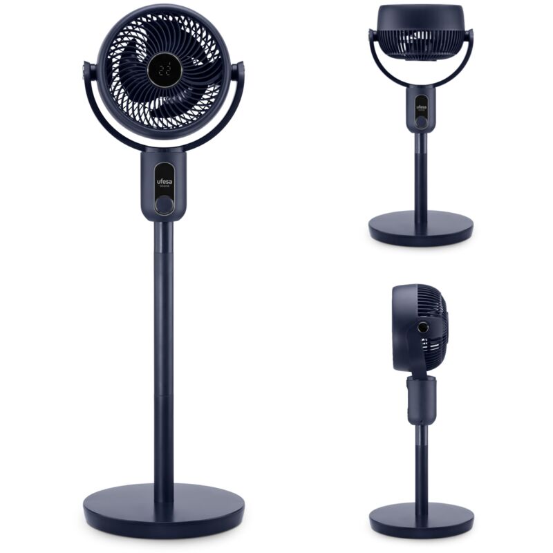 foto del prodotto 3d50 ventilatore a circolazione d'aria con oscillazione 3d a 360 , multidirezionale, 50w, 2 altezze, 3 velocità, 3 modalità, 25cm di diametro,