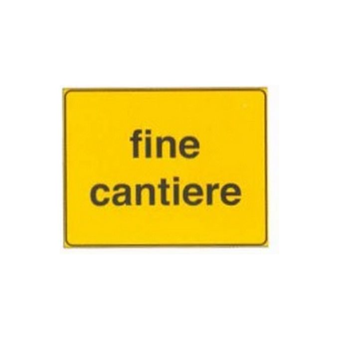 foto del prodotto 3g cartello stradale fine cantiere 60x40