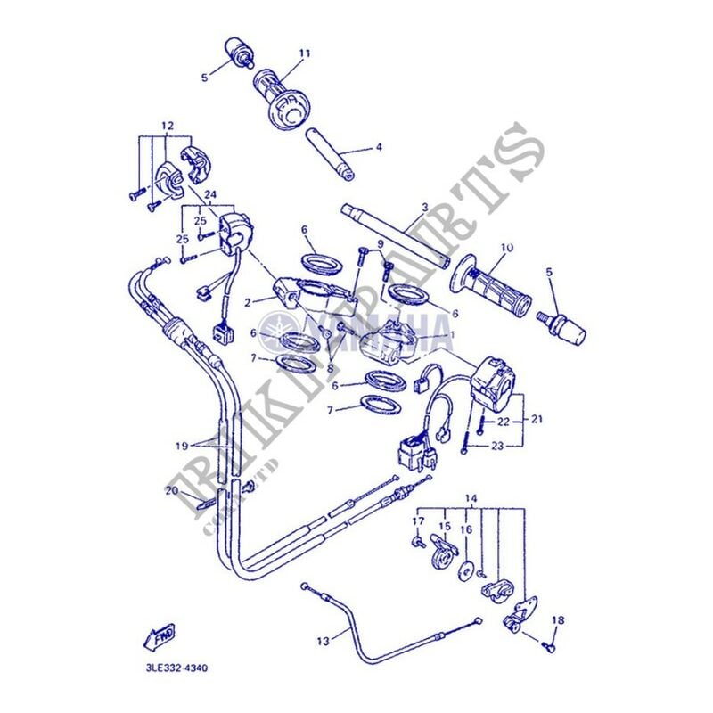foto del prodotto 3gm 26112 a0 manubrio fzr1000 1994 yamaha