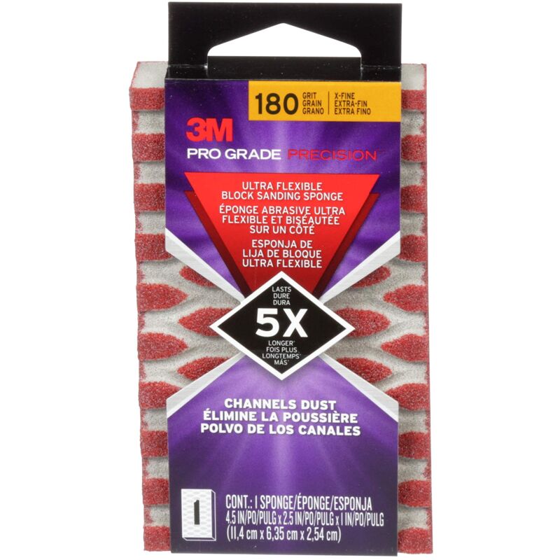 foto del prodotto 3m 3 m pro grade precision abrasive block ultra flessibile, spugna, 2503pgp 180 uf