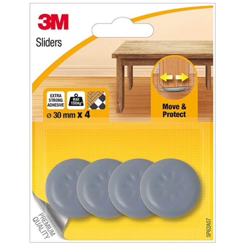 foto del prodotto 3m 4 pattini protettivi classici d30 mm