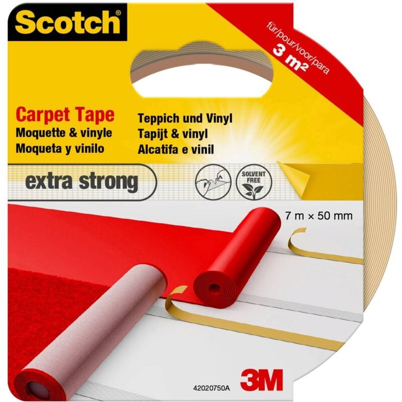 immagine 0 del prodotto 3m 42020750 nastro adesivo per moquette scotch bianco l x l 7 m x 50 mm 1 pz.