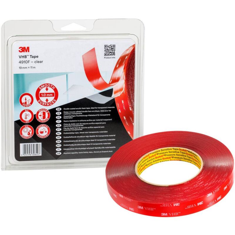 foto del prodotto 3m 4910f ips nastro adesivo trasparente l x l 11 m x 19 mm 1 pz.