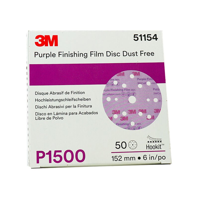 foto del prodotto 3m 51154 dischi abrasivi 260l p1500 15fori pezzi 50