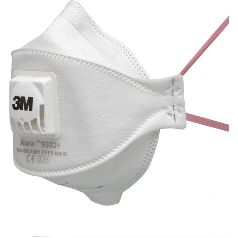 foto del prodotto 3m 9332 maschera monouso aura con livello di protezione pi alto ffp3 per il massimo, 5 pezzi