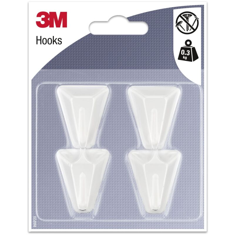 foto del prodotto 3m 96242 gancio adesivo forma triangolare, outofprint, set di 10 pezzi
