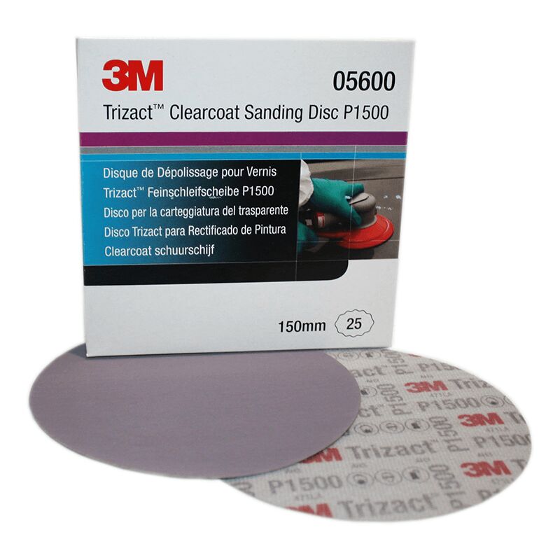 foto del prodotto 3m disco abrasivo trizact per trasparente p1500 150mm per lucidatrice 471la