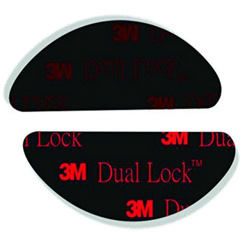 foto del prodotto 3m dual lock sj 3550 velcro adesivo nero singoli sagomati per telepass parabrezza auto numero pezzi 2 pezzi 48mm x 18mm 